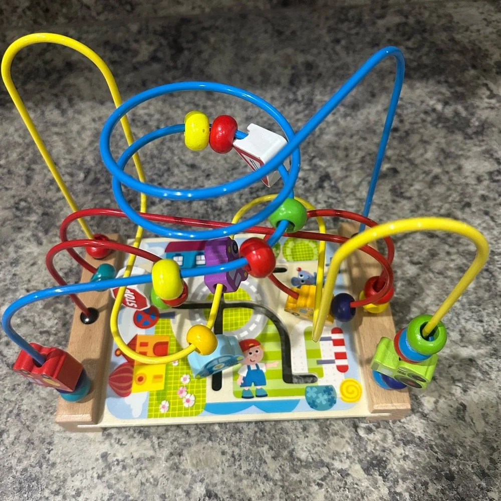 Bead Maze Activity Roller Coaster Toy Cars